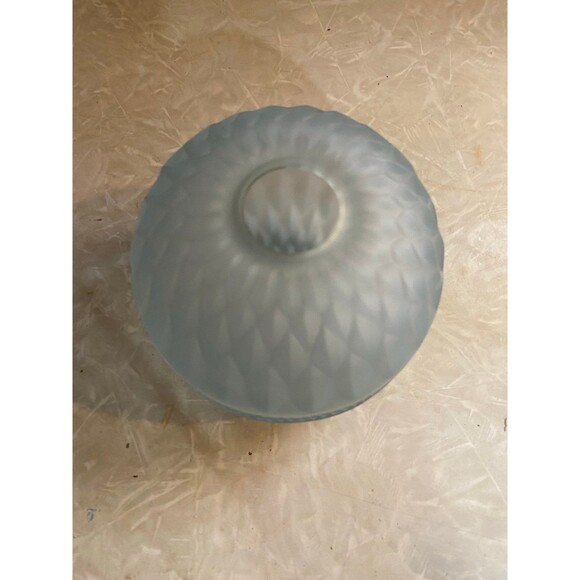 Vintage blue frosted fairy lamp Indiana glass - Picture 3 of 7